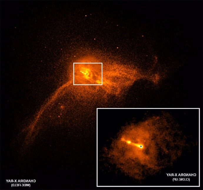 descubrimiento chandra revela chorros de particulas de agujero negro